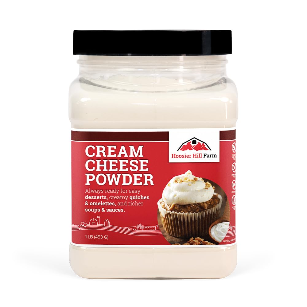 Hoosier Hill Farm Cream Cheese Powder, Gluten Free, 1 Lb, 1 Pound Pack