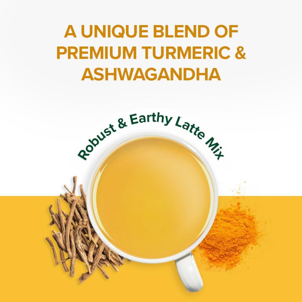 Vahdam, Turmeric Ashwagandha - Ashwagandha With Turmeric, Ginger & Black Pepper | Non-Gmo & Gluten Free | Herbal Nutrition Product - 40 Servings