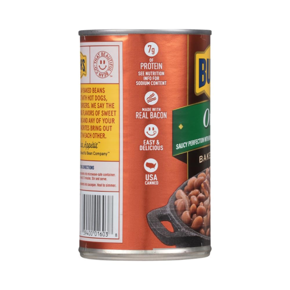 Bush'S Best Onion Baked Beans, Gluten And Cholesterol Free, Good Source Of Fiber, Low Fat, 7G Of Protein And 5G Of Fiber Per Ser