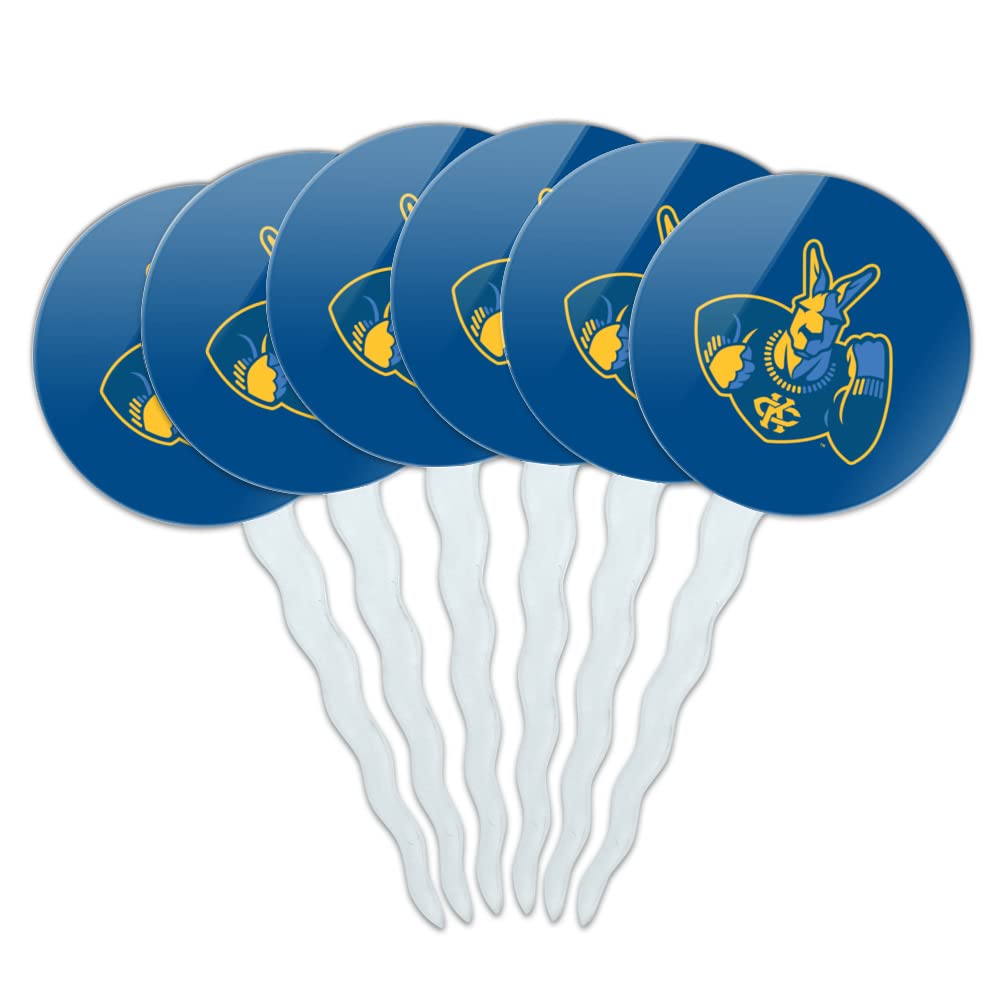 University of Missouri - Kansas City Primary Logo Cupcake Picks Toppers Decoration Set of 6