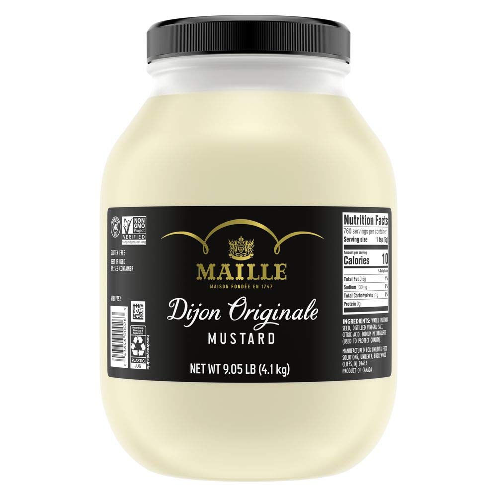 Maille Dijon Originale Traditional Mustard Jar, Premium Quality, for Marinades, Sauce and Dressing, Gluten Free, Non-Gmo, 9.05 L