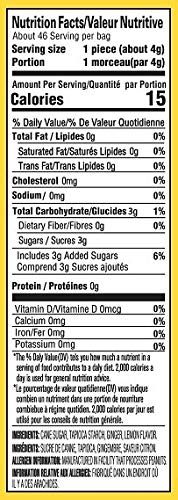 Gem Gem Ginger Candy Chewy Ginger Chews (Lemon, 6.5Oz, Pack Of 2)