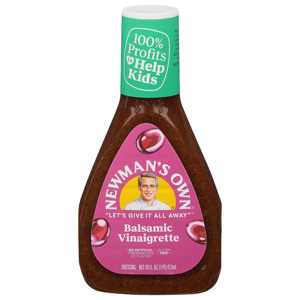 Newman's Own Balsamic Vinegar Salad Dressing 16 oz (Pack of 6)