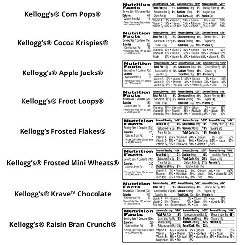 Kellogg's Cereal in a Cup Variety Pack - 60 Portable Breakfast Cups, 8 Flavors