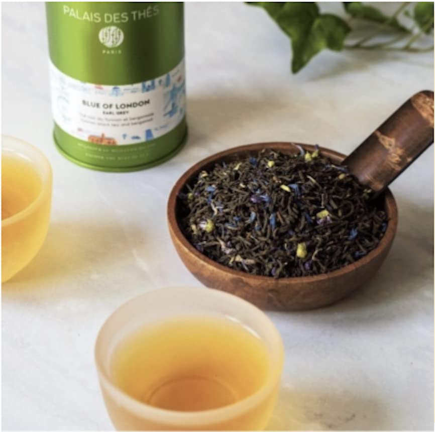 Palais Des Th  S - Blue Of London - Premium Gluten-Free Earl Grey Black Tea With Bergamot - 3.5Oz Loose Leaf Metal Gift Tin