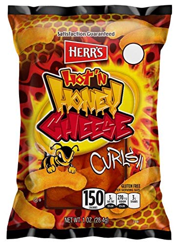 Herr'S Hot & Honey Cheese Curls, 1 Ounce (Pack Of 42 Bags)