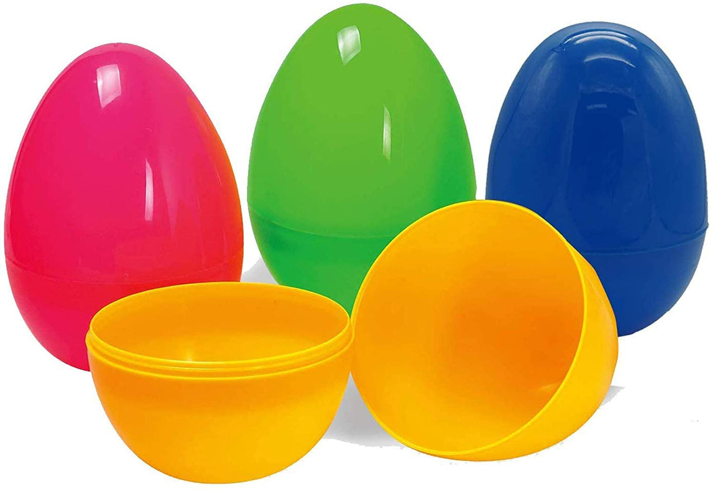 Nyicey 24 Pack Plastic Easter Eggs for Basket Hunt, Classroom Prizes, and Treat Filling - Model 8609054562