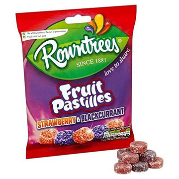 Rowntrees Red And Black Fruit Pastilles Bag 143G (Pack Of 4)