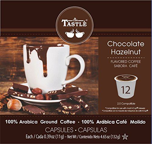 Cafe Tastlé Chocolate Hazelnut Single Serve Coffee, 12 Count