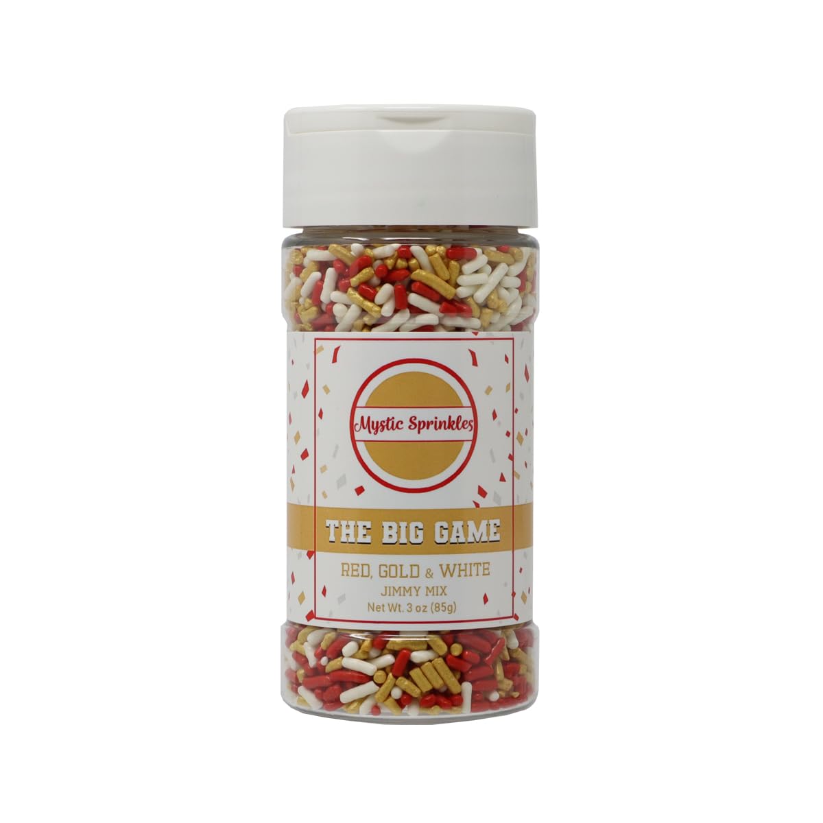 Mystic Sprinkles The Big Game Jimmy Mix 3Oz Bottle (Red, Gold & White)