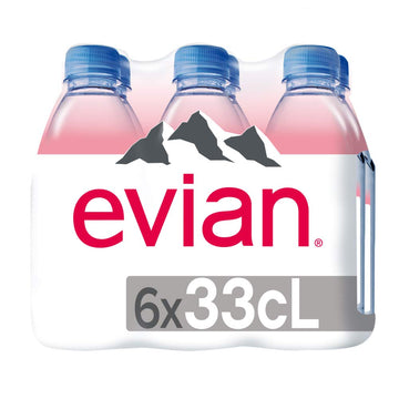 evian Natural Spring Water, Bottled Natural Spring Water, Water Bottles, Naturally Filtered Spring Water in Mini-Sized Bottles,