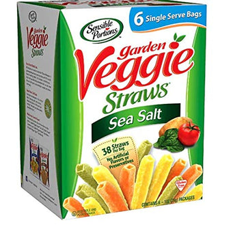 Sensible Portions Straw Veggie Pack Single Sea Salt, 1 Oz (Bag Of 6)