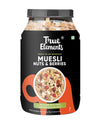 True Elements Crunchy Nuts & Berries Muesli, Almonds& Cranberries 1kg - Muesli Nuts Delight - 30% Berries, Nuts and Seeds | Prot