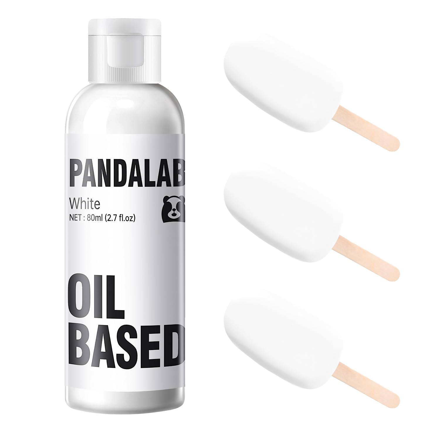 White Oil Based Food Coloring For Chocolate  Candy Melts  Donuts  Strawberries  Frosting  Cake  Professional Edible Dye For Baking - 80 Milliliters 2.7 Fl.Oz
