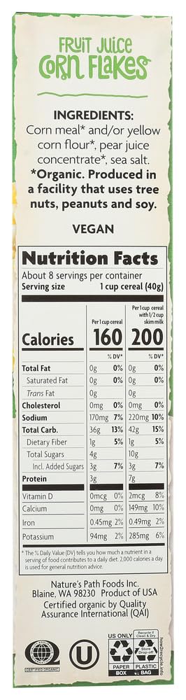 Natures Path Cereal Flk Corn Box Org