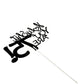 Veegood 75th Birthday Cake Topper - Black Glitter, Funny Design, Glitter Card Material, Model T69