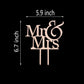 Mr And Mrs Cake Topper, Bride And Groom Sign Wedding Engagement Cake Toppers Decorations (Mirror Rose Gold Acrylic)