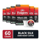 Folgers Black Silk Coffee  Dark Roast  Keurig K-Cup Pods  10 Count Box (Pack of 6)