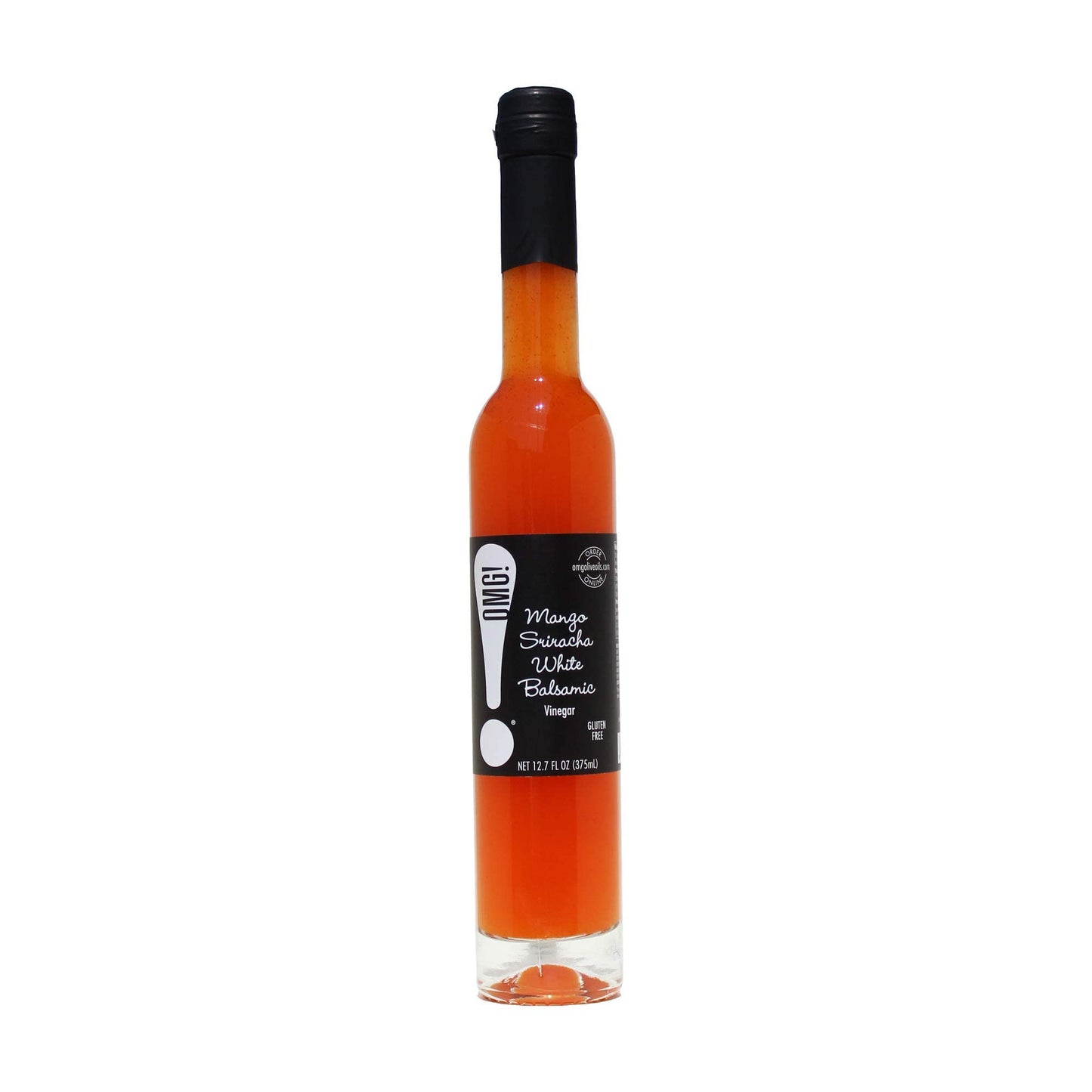 Omg! Oils: Gourmet Mango Sriracha White Balsamic Vinegar (Perfect For Dipping, Marinades, Glazing And Topping!), 375Ml/12.7Oz