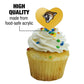 GRAPHICS & MORE Cupcake Picks Set of 6, Acrylic, Heart Design, One Size, University of Vermont