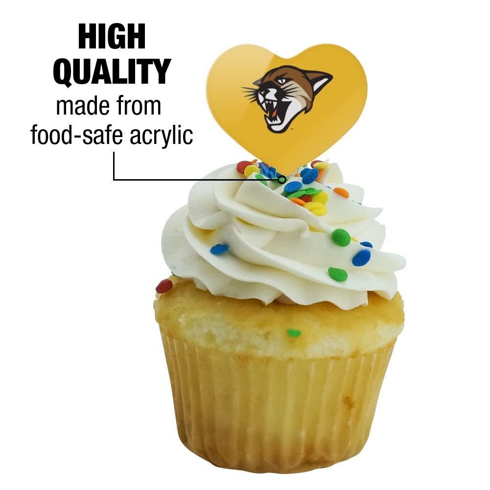 GRAPHICS & MORE Cupcake Picks Set of 6, Acrylic, Heart Design, One Size, University of Vermont