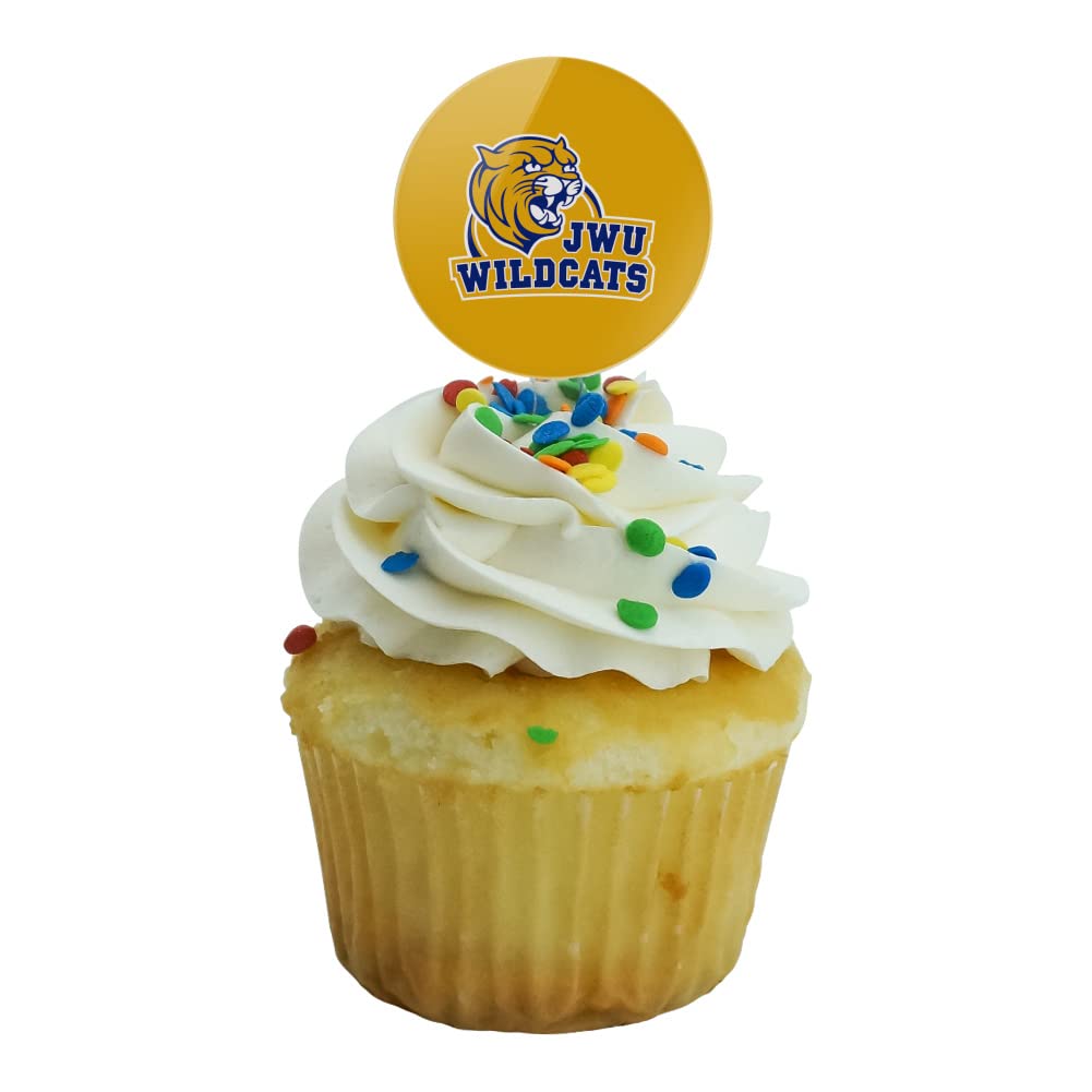 Johnson & Wales University Secondary Logo Cupcake Picks Toppers Decoration Set Of 6