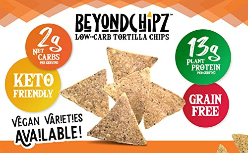 Beyondchipz Low Carb Tortilla Chips, Plain Ol' Tasty, Keto Friendly, Gluten Free, One 5.3Oz Bag