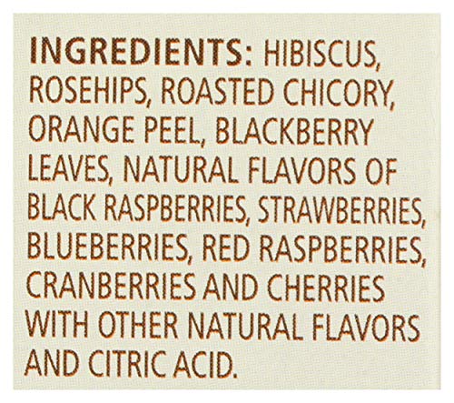 Celestial Seasonings Wild Berry Zinger Tea Bags - 20 Count - Model BHC-016 - White