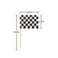 Pangda Checkered Racing Flag Toothpicks, 1.38 x 0.98 inches, Black & White, 100 Pack, Cupcake Picks for Party Decorations