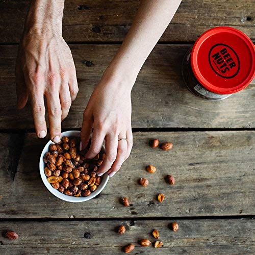 malt-inspired NUTS Original Peanuts - Sweet & Salty Snack - Gluten Free, Low Sodium - 12oz Resealable Can (Pack of 3)