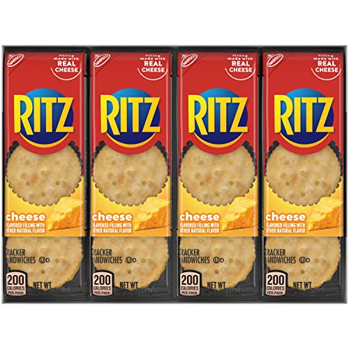 RITZ Cheese Sandwich Crackers, Family Size, 96 Snack Packs (6 Boxes, 6 Crackers Per Pack)