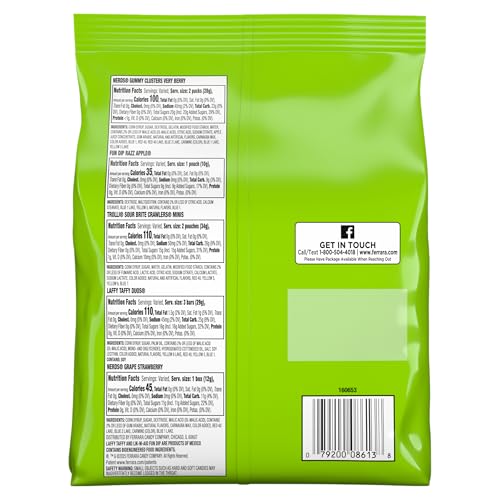 Halloween Candy Variety Seekers  Trick-or-Treat Variety Bag  NERDS Gummy Clusters  Fun Dip  Trolli  Laffy Taffy and More  45ct  18.9oz