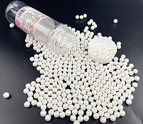 Sprinkles Pearl Sugar 7Mm Candy 120G/ 4.2Oz Baking Edible Cake Decorations Cupcake Toppers Cookie Decorating Ice Cream Toppings
