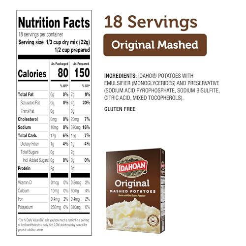 Idahoan Mashed Potatoes, Original, 13.75 Oz
