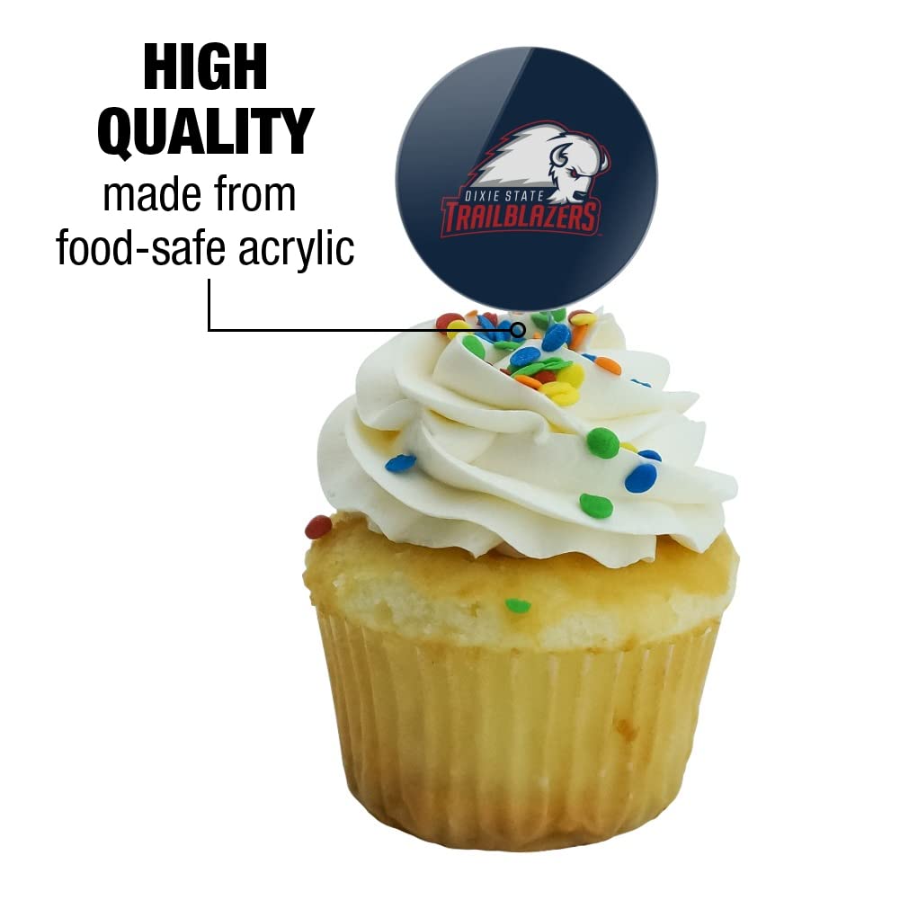 Dixie State Primary Logo Cupcake Picks Toppers Decoration Set Of 6