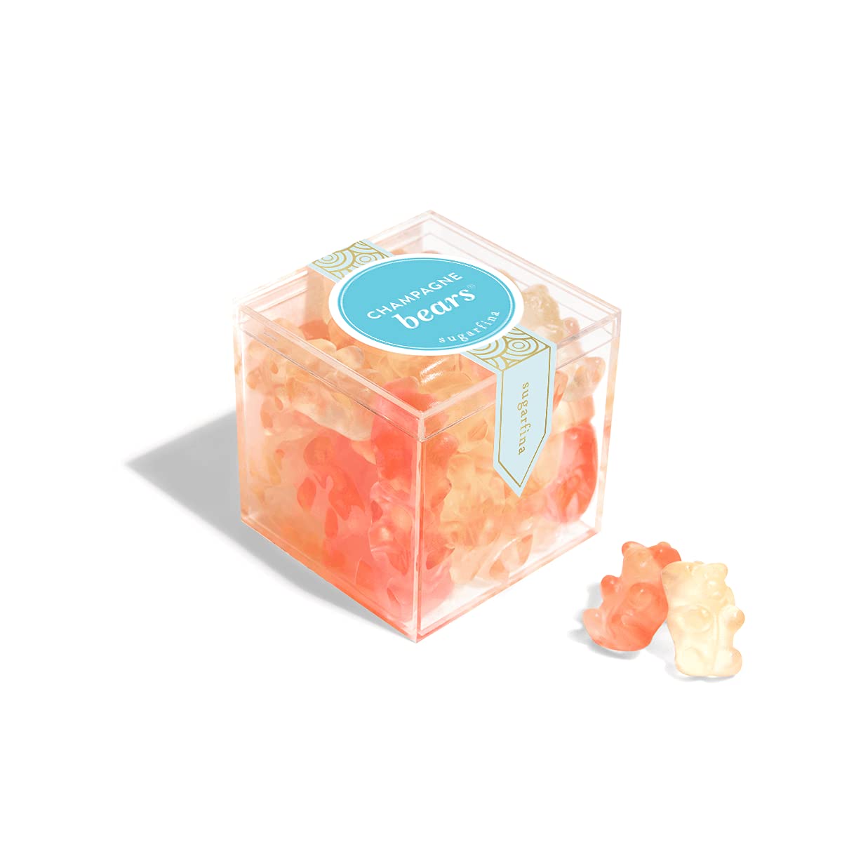 Sugarfina Champagne Bears Gummy Candy Cube, 3.9oz (105g), Gold, Model 100000578674