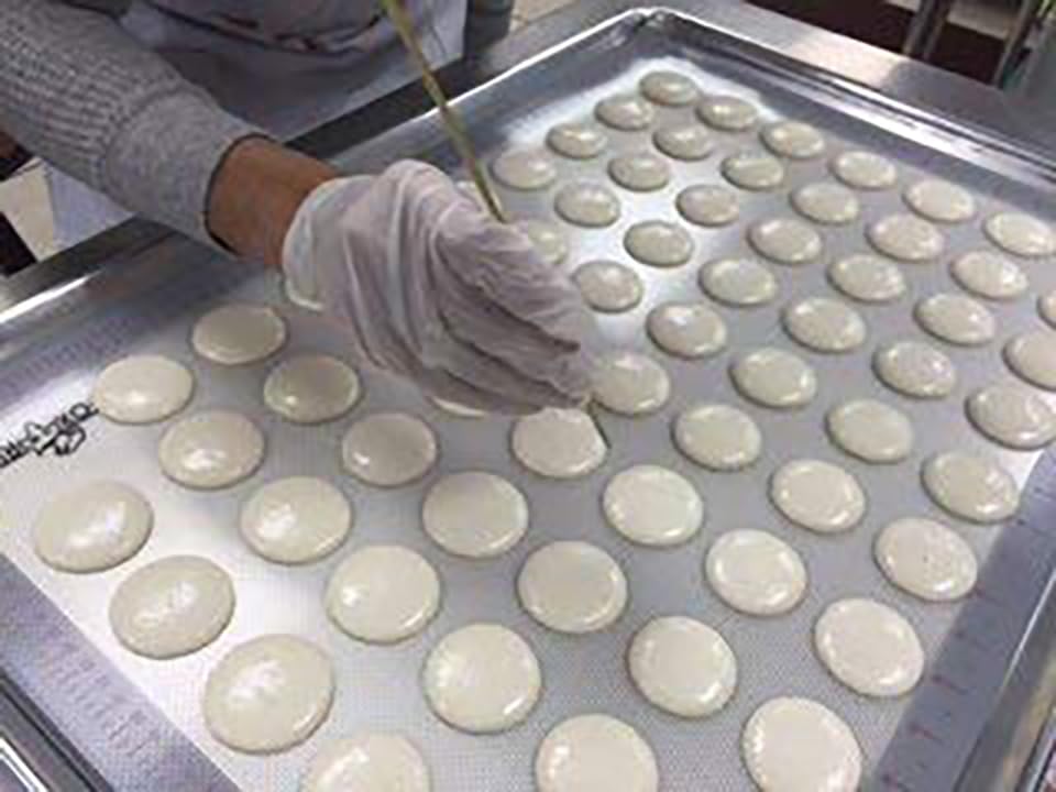 Macaron Bites Blueberry & Vanilla Macaron Bites 24 Count 0.53 Ounce Blue and White