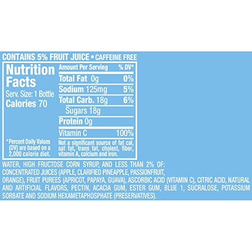 Hawaiian Punch Polar Blast Fruit Juice Drink, 10 Fl Oz Bottles, 24 Count (4 Packs Of 6), Ready-To-Drink, On-The-Go, Caffeine-Free, Carbonation-Free, Gluten-Free, Excellent Source Of Vitamin C