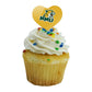 GRAPHICS & MORE Cupcake Picks Set of 6, Acrylic, Northern Michigan University, OneSize, Heart Decoration
