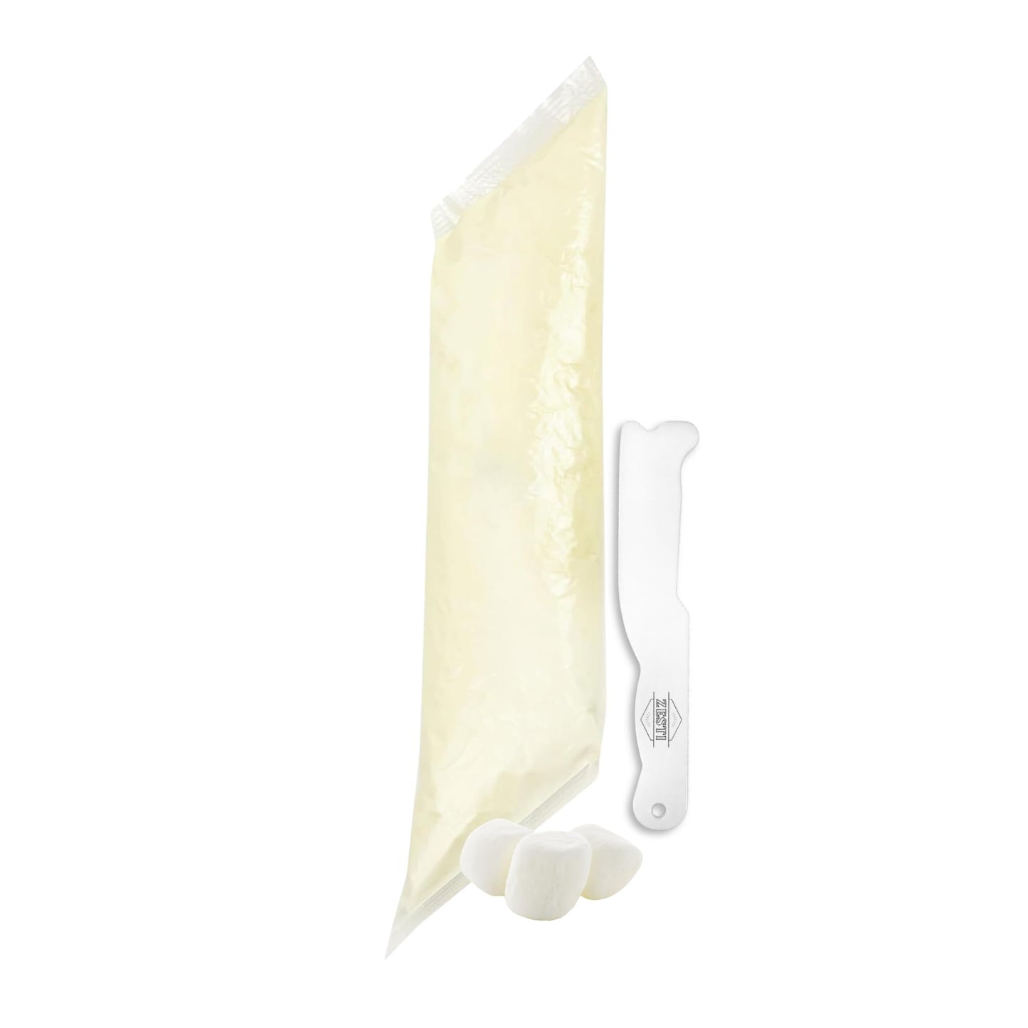Marshmallow Topping – 2 Lb Squeeze Tube With Zesti Spatula Cutting Tool – Fluffy & Sweet For Ice Cream, Desserts, And Baked Goods – Home & Commercial Use