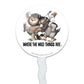 GRAPHICS & MORE Cupcake Picks Set of 6, Acrylic, Multi Color, Where the Wild Things Are Theme
