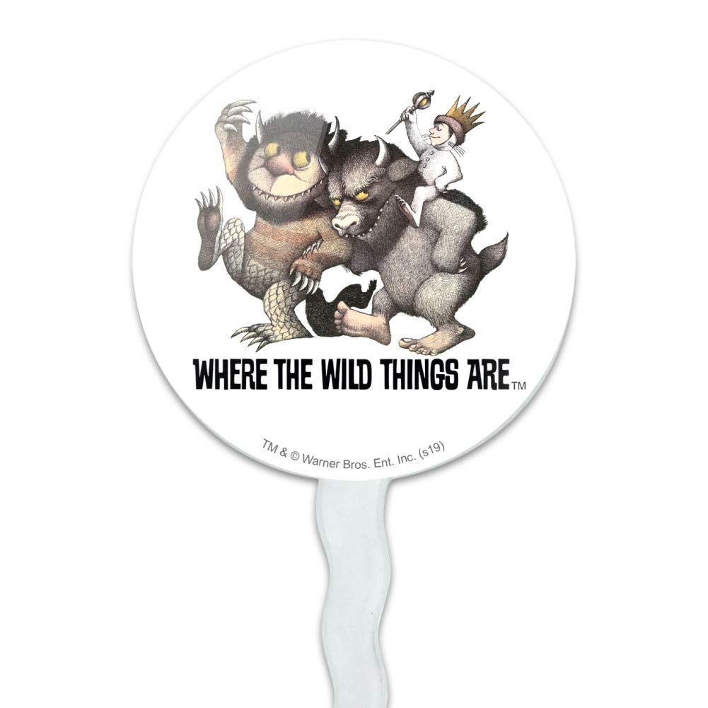 GRAPHICS & MORE Cupcake Picks Set of 6, Acrylic, Multi Color, Where the Wild Things Are Theme