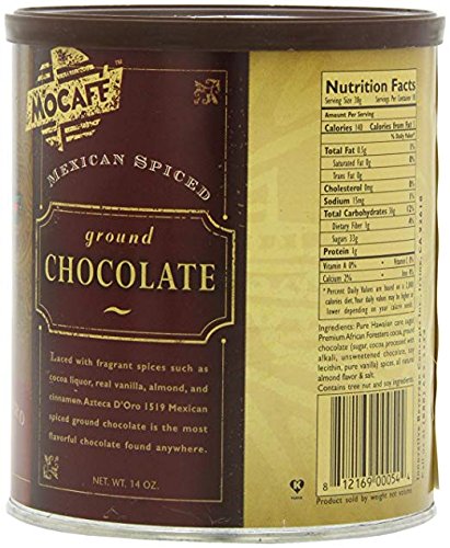 Mocafe Azteca D'Oro 1519 Mexican Spiced Ground Chocolate, 14-Ounce Tin
