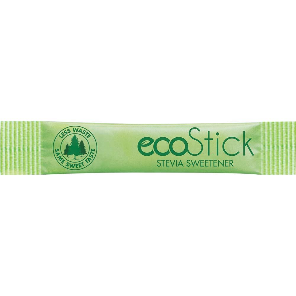 Ecostick Zero Calorie Sweetener Packets | Green Stevia | 2000 Count | Gluten Free