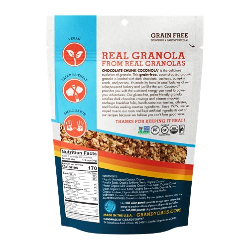 GrandyOats Organic Granola Chocolate Chunk Coconola, 9 Ounce, Pack of 1