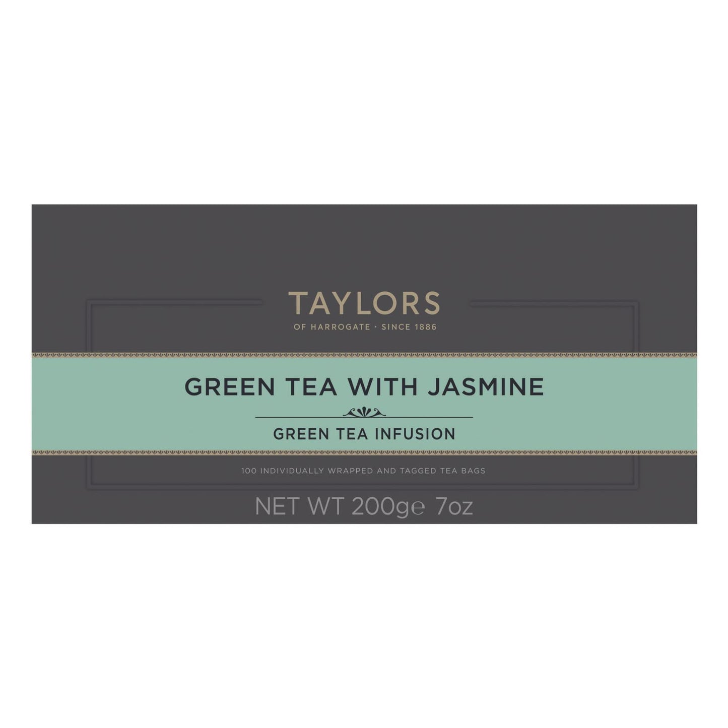 Taylors Of Harrogate Green Tea With Jasmine, 100 Count (Pack Of 1)