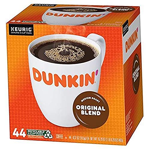 Dunkin' Original Blend Medium Roast Coffee, 44 Keurig K-Cup Pods .2.Pack 22 Count (Pack Of 2)