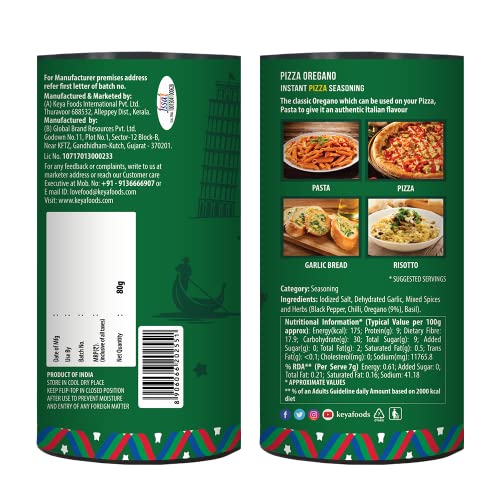 Keya Italian Pizza Oregano | Premium All Natural & Healthy Italian Spice Blend For Pizza, Pasta | 80Gm