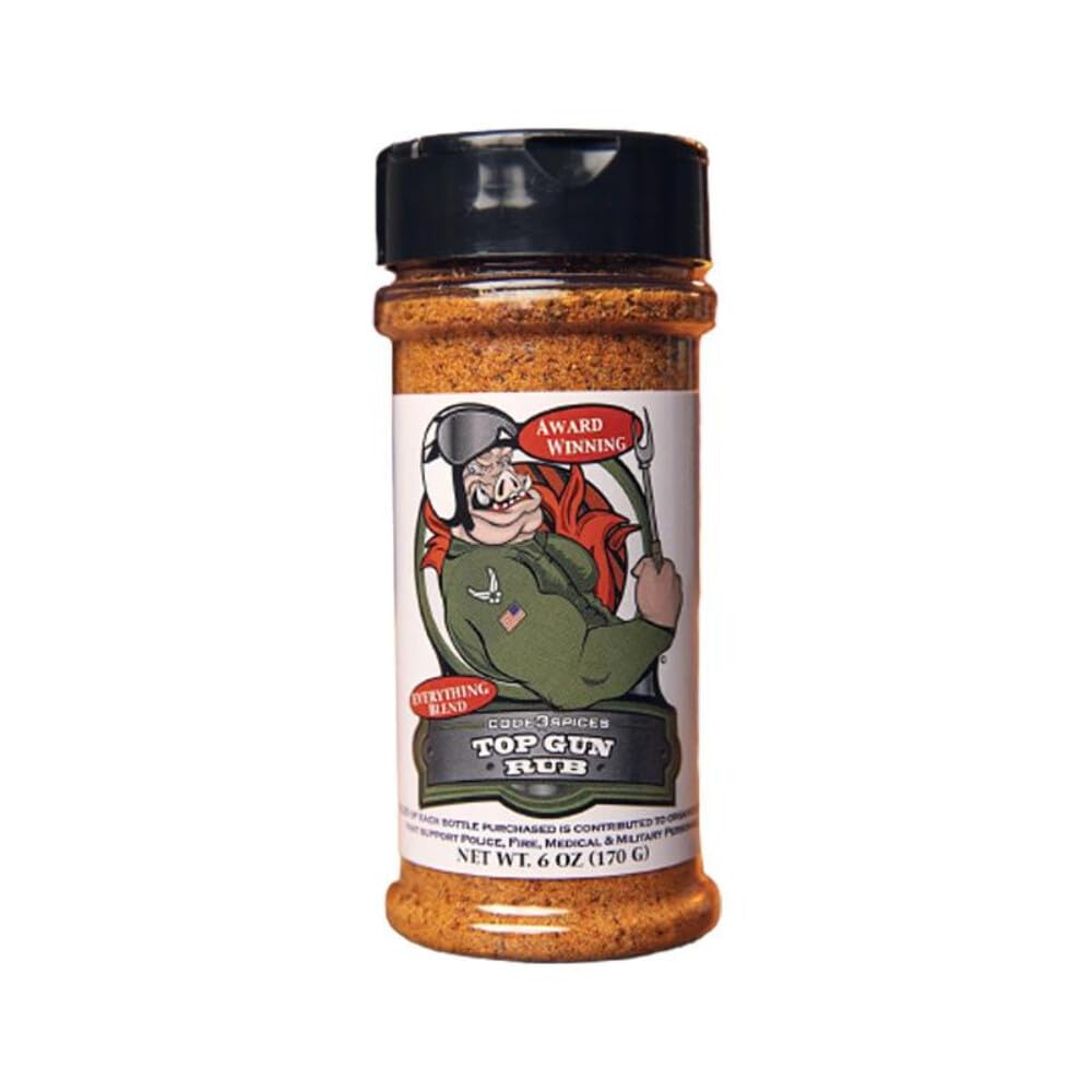 Code 3 Spices Top   Rub, 6 Ounce, Plastic, Model 53124, No Color