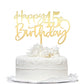 Happy 45th birthday cake Topper,Mirrored Gold Acrylic Durable Cake Topper,45th Birthday Party Cake Decorations,Hello 45th years 